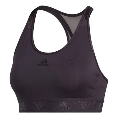 Adidas Originals (wmns) Adidas Don't Rest Badge Of Sport Glam-on Bra 'purple' In Black