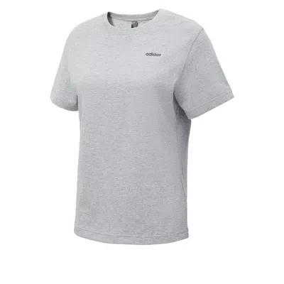 Adidas Originals (wmns) Adidas Essential Plain T-shirt Asia Sizing 'grey' In Gray