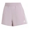 Adidas Originals (wmns) Adidas Essentials 3-stripes Woven Shorts Asia Sizing 'light Mauve' In Purple