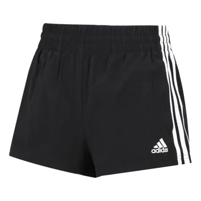 Adidas Originals (wmns) Adidas Essentials 3-stripes Woven Shorts Loose Fit 'black White'