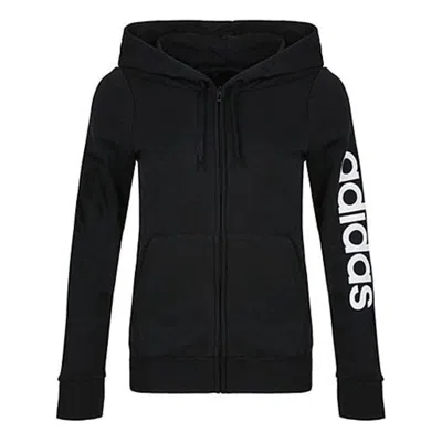 Adidas Originals (wmns) Adidas Essentials Linear Hoodie Asia Sizing 'black White'