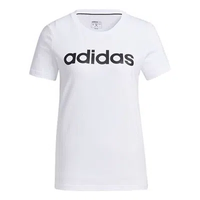 Adidas Originals (wmns) Adidas Essentials Linear T-shirt 'white Black'
