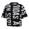 Adidas Originals (wmns) Adidas Essentials Oversized Allover Print Cropped T-shirt 'black White'