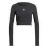 Adidas Originals (wmns) Adidas Essentials Rib Long Sleeve Tee 'black'