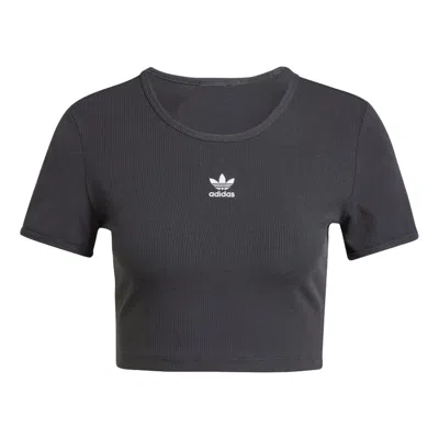 ADIDAS ORIGINALS (WMNS) ADIDAS ESSENTIALS RIB T-SHIRT 'BLACK'