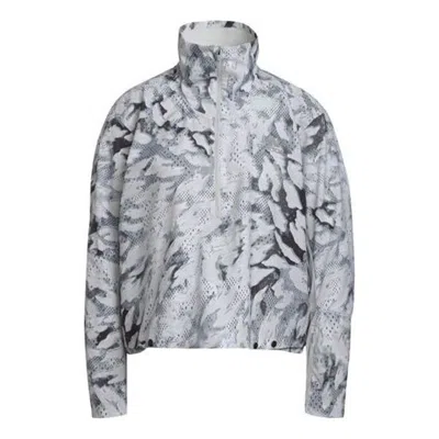 Adidas Originals (wmns) Adidas Fast Graphic Primeblue Jacket 'grey' In Gray