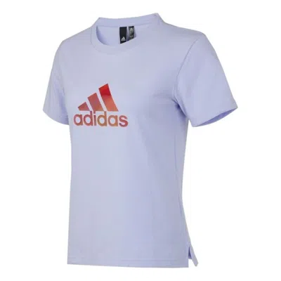 Adidas Originals (wmns) Adidas Fi W Shiny Bos Logo T-shirts 'purple'