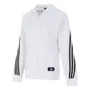 Adidas Originals (wmns) Adidas Fieece 3-stripe Reg Knit Jacket 'white Black'