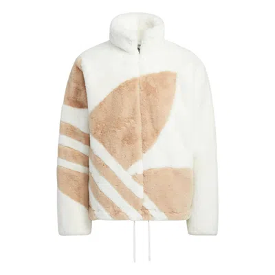 Adidas Originals (wmns) Adidas Fur Track Jacket 'white Tan'