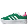 Adidas Originals Gazelle Bold "green/lucid Pink" Sneakers In Green