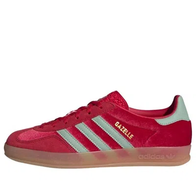 Adidas Originals (wmns) Adidas Gazelle Indoor 'better Scarlet Hazy Green' In Multi