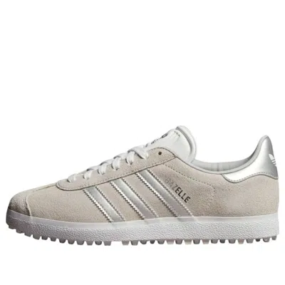 Adidas Originals (wmns) Adidas Gazelle Spikeless Golf 'crystal White Silver Metallic' In Gray