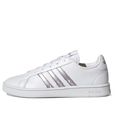 Adidas Originals (wmns) Adidas Grand Court Base Beyond 'white Matte Purple Metallic'