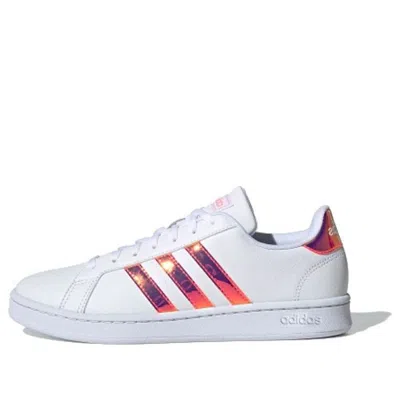 Adidas Originals (wmns) Adidas Grand Court 'pink Iridescent' In White