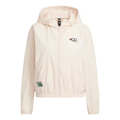 Adidas Originals (wmns) Adidas Graphic Woven Jacket 'white' In Neutral