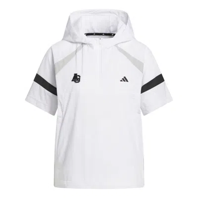 Adidas Originals (wmns) Adidas Half-zip Hooded Anorak Jacket Asia Sizing 'white'
