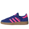 Adidas Originals Womens Gazelle Indoor Logo-print Velour And Suede Low-top Trainers Blue Semi Pink Spark Gum Eur 36.5 In Blue