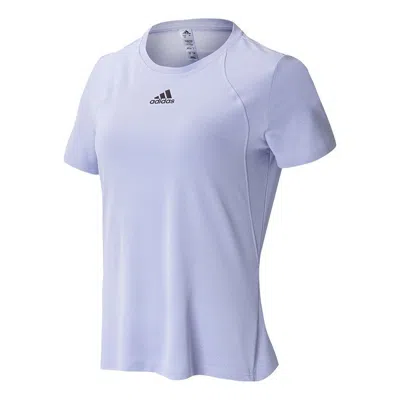 Adidas Originals (wmns) Adidas Heat.rdy T-shirt 'purple' In Blue