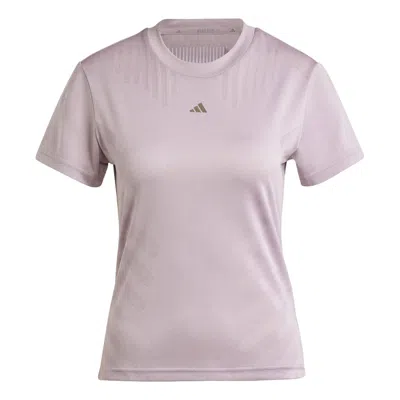 Adidas Originals (wmns) Adidas Hiit Airchill Training T-shirt Asia Sizing 'purple' In Pink