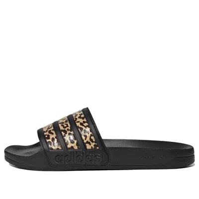 Adidas Originals Womens Adidas Adilette Shower Slide In Black/leopard