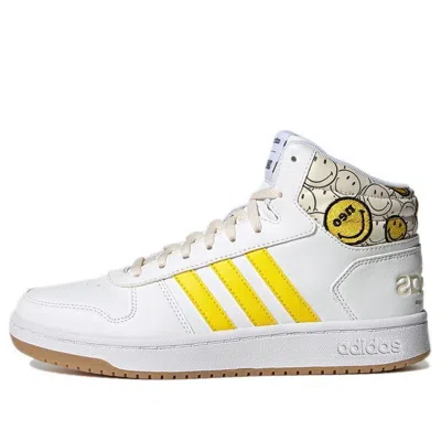 Adidas Originals (wmns) Adidas Hoops 2.0 Mid Shoes 'white Solar Yellow'