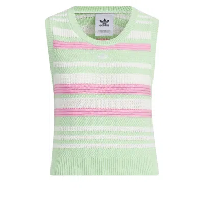 Adidas Originals (wmns) Adidas Knitted Striped Vest Top Asia Sizing 'green'