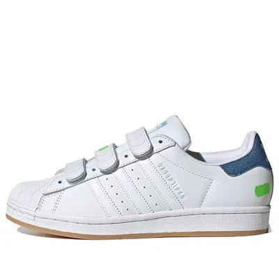 Adidas Originals Womens  Superstar X Ksenia Schnaider In Ftwr White/ftwr White/clear Blue