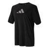 Adidas Originals (wmns) Adidas Logo Pattern Round Neck Sports Short Sleeve Black T-shirt