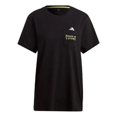 Adidas Originals (wmns) Adidas Logo Pocket T-shirts 'black'