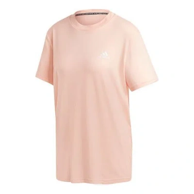Adidas Originals (wmns) Adidas Logo Sports Short Sleeve Coral Pink T-shirt