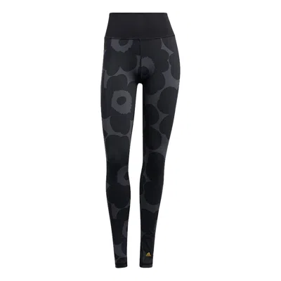 Adidas Originals (wmns) Adidas Marimekk Bt L T Pattern Printing Fitness Training Long Pants/trousers Black