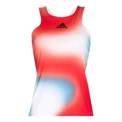 Adidas Originals (wmns) Adidas Melbourne Tennis Printed Y-tank Top 'red White Blue' In Multi