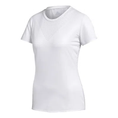 Adidas Originals (wmns) Adidas Mesh Hollow Out Casual Sports Short Sleeve White