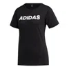 Adidas Originals (wmns) Adidas Mh Cap Lin T Contrasting Colors Alphabet Printing Sports Short Sleeve Black In Black