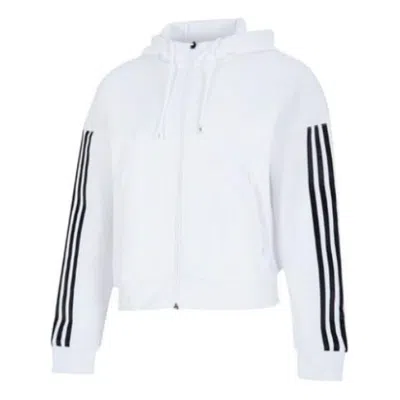 Adidas Originals (wmns) Adidas Must Have Knit Jacket 'white' In Red