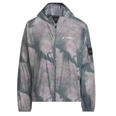 Adidas Originals (wmns) Adidas National Geographic Windbreaker Asia Sizing 'purple' In Gray