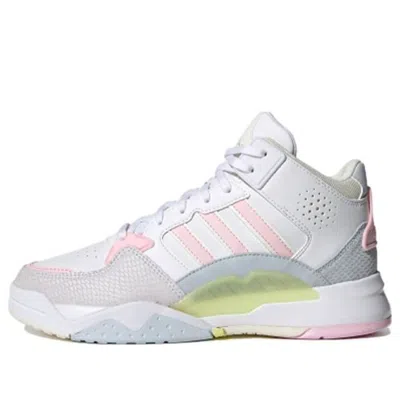 Adidas Originals (wmns) Adidas Neo 5th Quarter 'white Pink Yellow' In Multi
