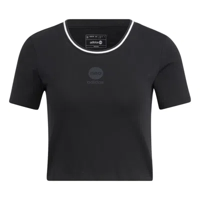 Adidas Originals (wmns) Adidas Neo Basketball T-shirts 'black' In Multi