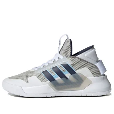 Adidas Originals (wmns) Adidas Neo Bball 90s Grey/white/blue In Gray