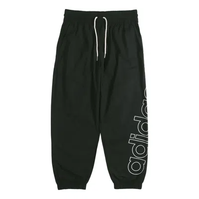 Adidas Originals (wmns) Adidas Neo Brlv Wvn Tp Logo Printing Sweatpants Black In Multi