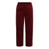Adidas Originals (wmns) Adidas Neo Cs Tp Velour Pants 'red White' In Burgundy
