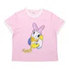 Adidas Originals (wmns) Adidas Neo Dsny Cp Tee Disney Donald Duck Sports Short Sleeve Pink Red
