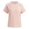Adidas Originals (wmns) Adidas Neo Esntl3s Tee Casual Sports Breathable Short Sleeve Pink Red