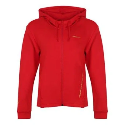 Adidas Originals (wmns) Adidas Neo Flowers Printing Sports Drawstring Hooded Jacket Red