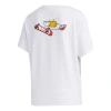 Adidas Originals (wmns) Adidas Neo Gdtm Bf Tee Yellow Crossover Sports Short Sleeve White