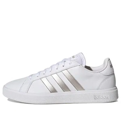 Adidas Originals (wmns) Adidas Neo Grand Court  'white Platinum Metallic' In Multi