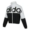 Adidas Originals (wmns) Adidas Neo Icons+ Top Casual Sports Stand Collar Alphabet Printing Jacket Black In White