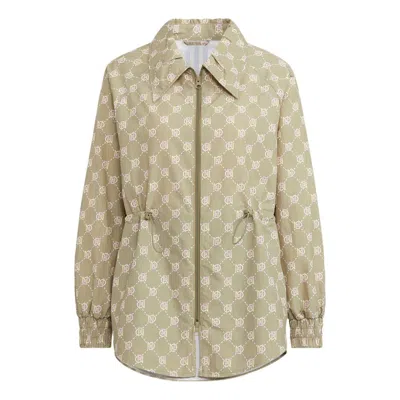 Adidas Originals (wmns) Adidas Neo Monogram Windbreaker Jackets 'tan' In Green
