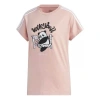 Adidas Originals (wmns) Adidas Neo Panda Tee Printing Loose Short Sleeve Pink Red