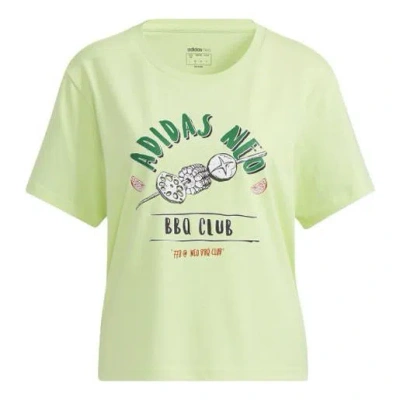 Adidas Originals (wmns) Adidas Neo Pattern Casual Sports Cartoon Short Sleeve Green